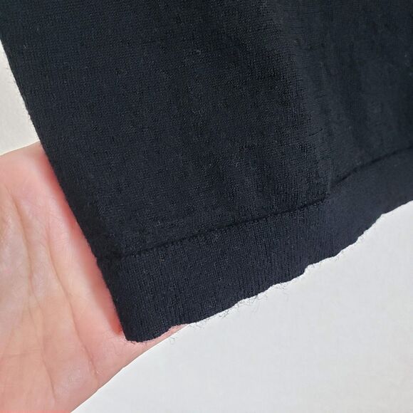 Banana Republic Merino Wool Sweater Womens M Black Half Sleeves Minimalist - Picture 4 of 10